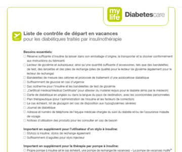 Télécharger la liste de contrôle pour les diabétiques traités par insulinothérapie